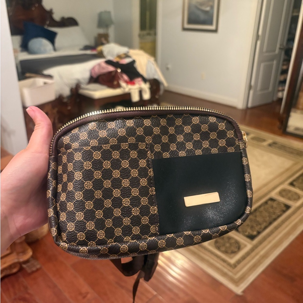 Brown and Black Designer Bag